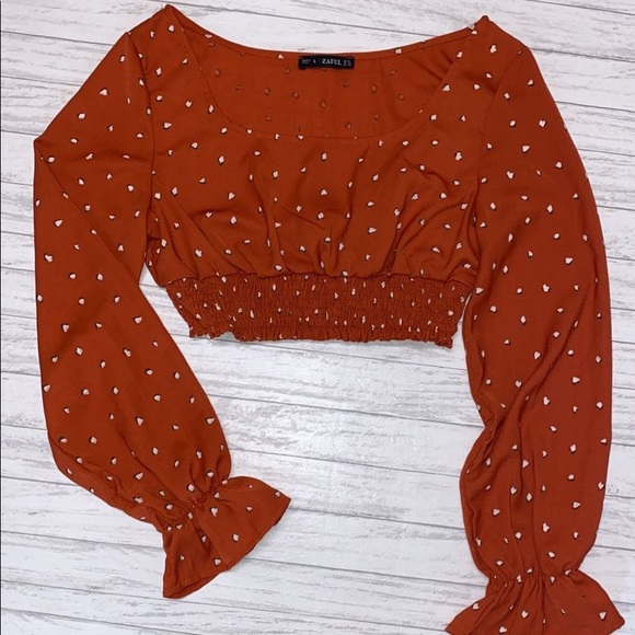 Zaful Tops - Fall Orange Long Sleeve